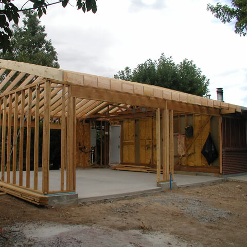 Agrandissement de maison en ossature de bois